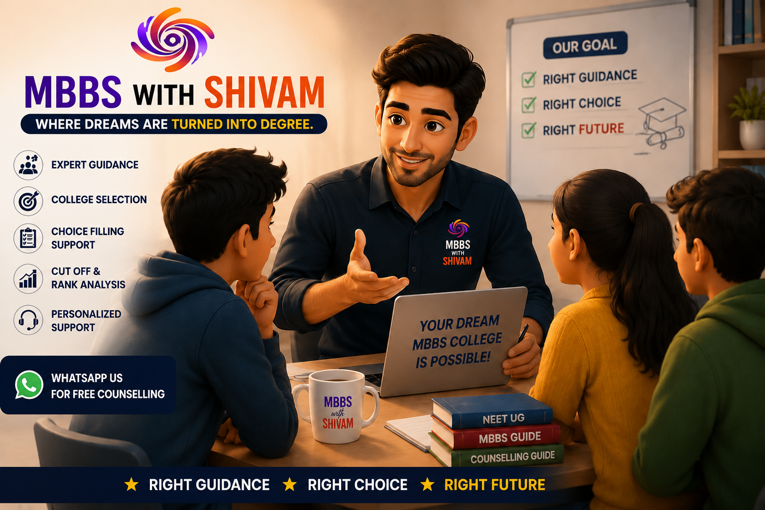 MBBS with Shivam counselling session with medical aspirants